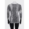 Gray slim-fit pullover