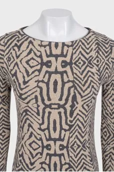 Straight dress with print