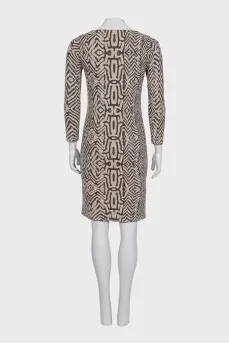 Straight dress with print