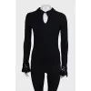 Wool and cashmere button-down jumper