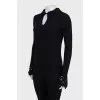 Wool and cashmere button-down jumper