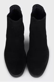 Men's black suede boots