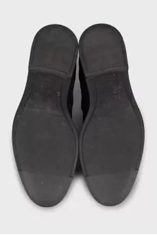 Men's black suede boots