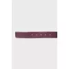Men's burgundy leather belt