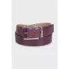Men's burgundy leather belt