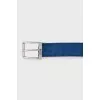 Men's blue suede belt