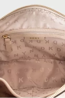 A bag with combined printed handles