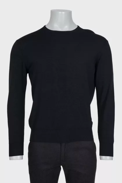 Men's straight-cut wool jumper