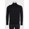 Men's wool jumper with a zipper