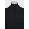 Men's wool jumper with a zipper