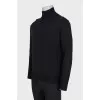 Men's wool jumper with a zipper