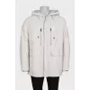 Men's beige parka