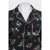 Silk suit with floral print