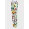 Low-waist trousers with a bright print