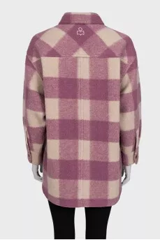 Checkered shirt coat