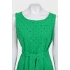 Green dress with perforations