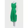 Green dress with perforations