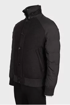Men's brown jacket with wool insert