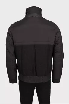 Men's brown jacket with wool insert