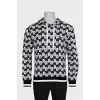 Men's straight sweatshirt with a signature print