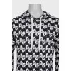 Men's straight sweatshirt with a signature print