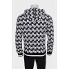 Men's straight sweatshirt with a signature print