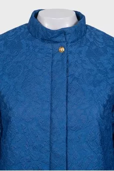 Lace jacket with buttons and zipper