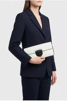 White leather clutch