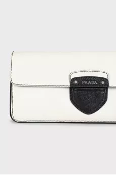 White leather clutch