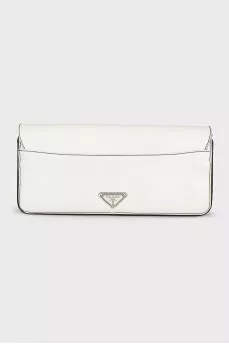 White leather clutch
