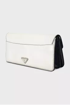 White leather clutch
