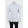Men's light blue button-down shirt
