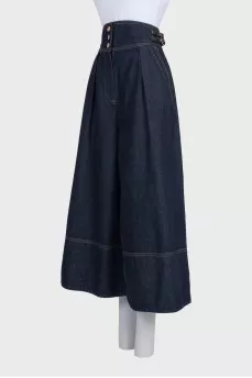 Wide leg cropped jeans with tag