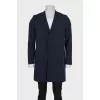 Men's straight-cut coat with buttons