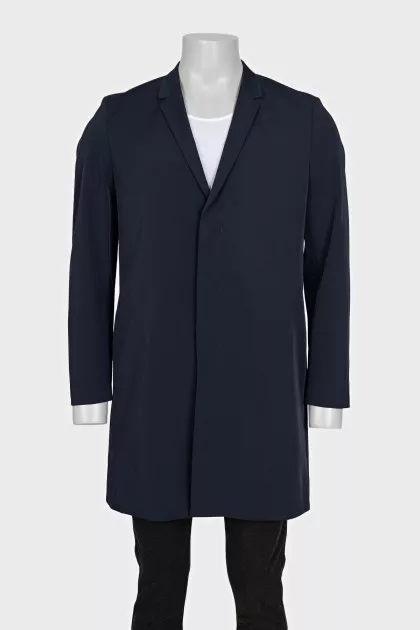 Men's straight-cut coat with buttons