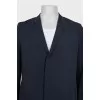 Men's straight-cut coat with buttons