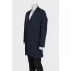 Men's straight-cut coat with buttons