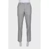 Men's gray wool and silk suit