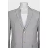 Men's gray wool and silk suit