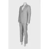 Men's gray wool and silk suit