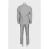 Men's gray wool and silk suit