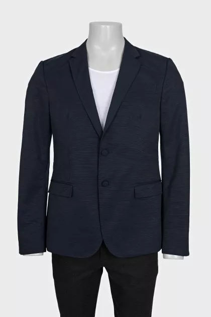 Men's single-breasted jacket with tag