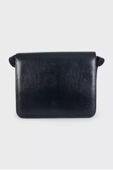 Leather crossbody bag with logo