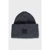 Gray wool hat