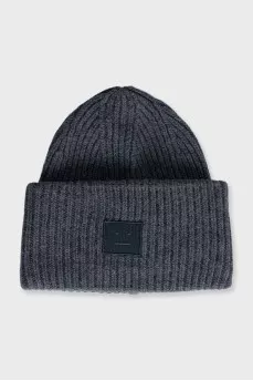 Gray wool hat
