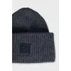 Gray wool hat