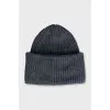 Gray wool hat