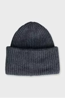 Gray wool hat