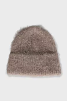 Brown knitted hat