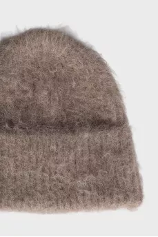 Brown knitted hat